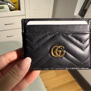 Black Gucci GG Marmont Wallet
